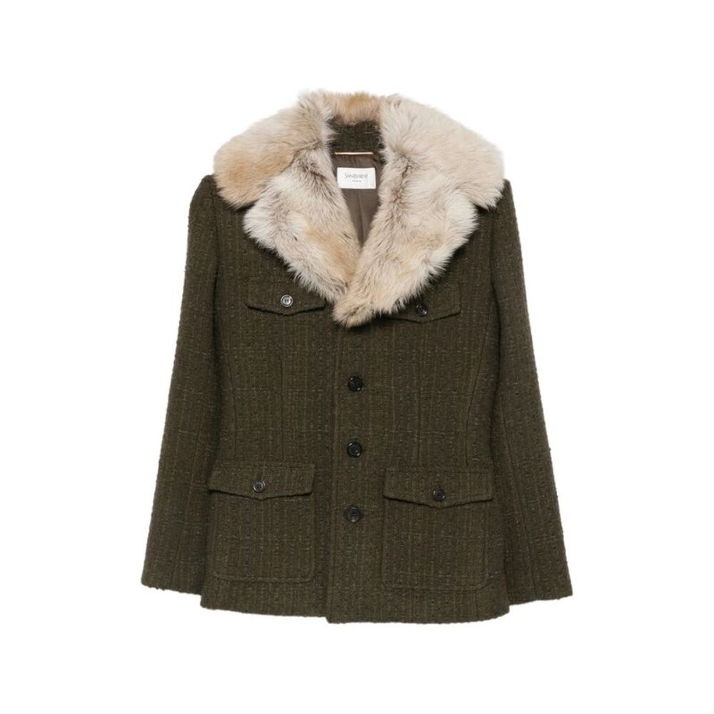 Saint Laurent Green Jackets - Oversized Jackets Women